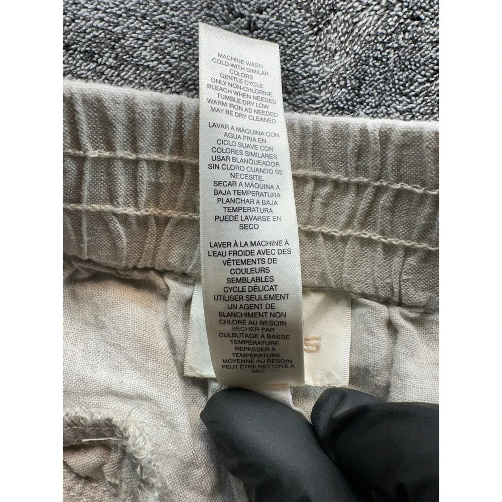 Chico's 100% Linen Straight Leg Pants Beige Oatmeal Size 2.5 Regular 107890 -13